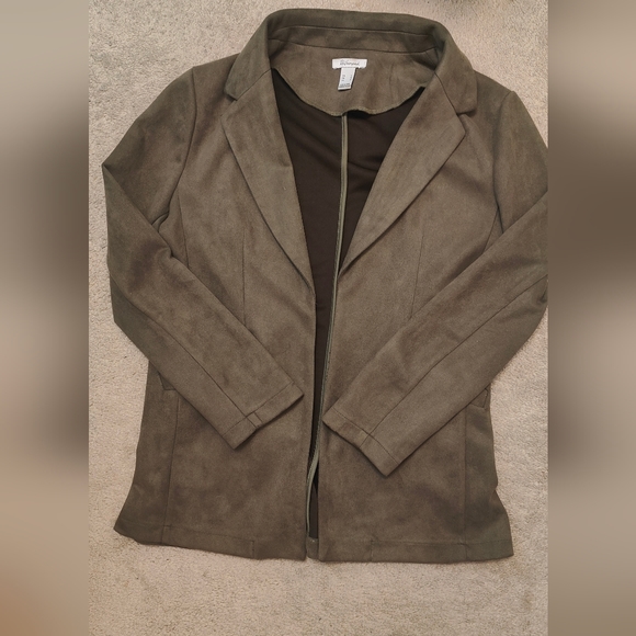 Forest Green velvet blazer - Picture 1 of 3